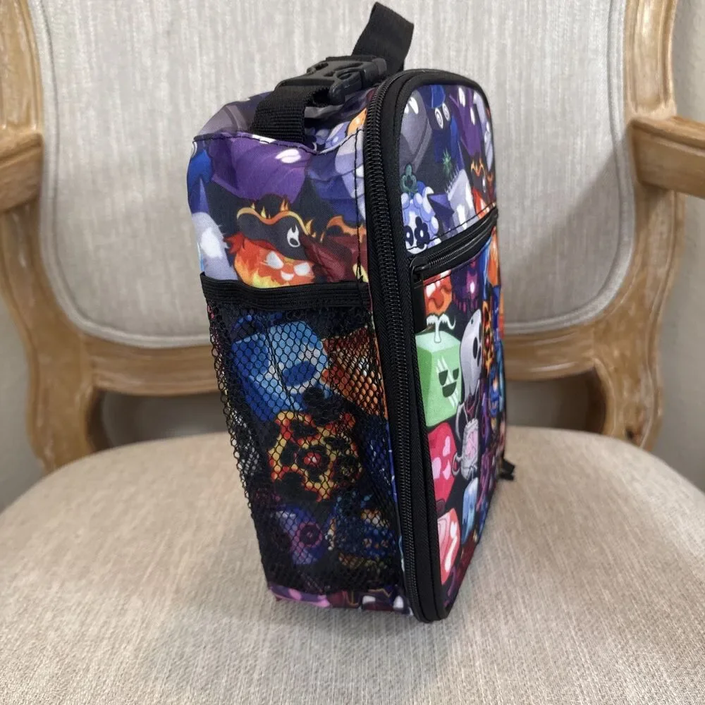 Blox Fruits Insulated Lunch Box Bag side mesh drink pocket school pre-k travel